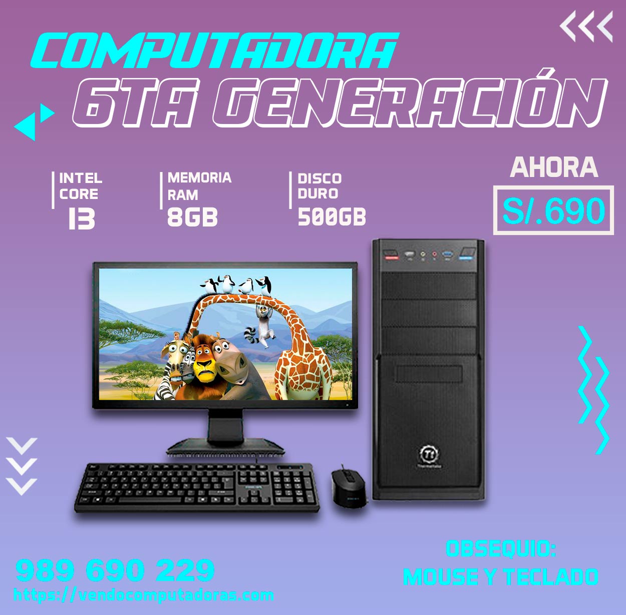Computadora Core I3 6ta Generación en descuento